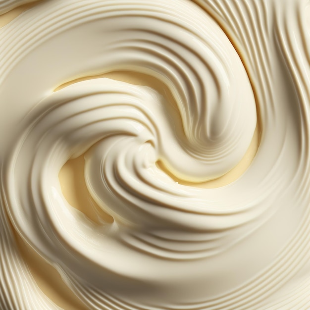 Photo rendu ia de la texture de la sauce mayonnaise