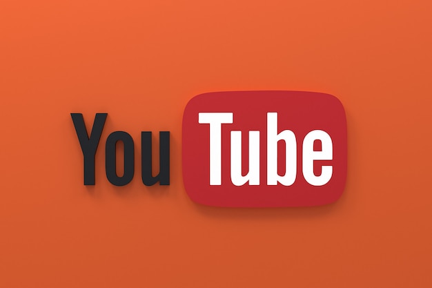 Photo rendu de logo d'icônes de médias sociaux d'application youtube