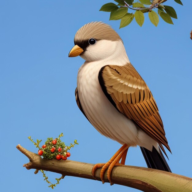 Le rendu de photos d'oiseaux aléatoires génère des couleurs