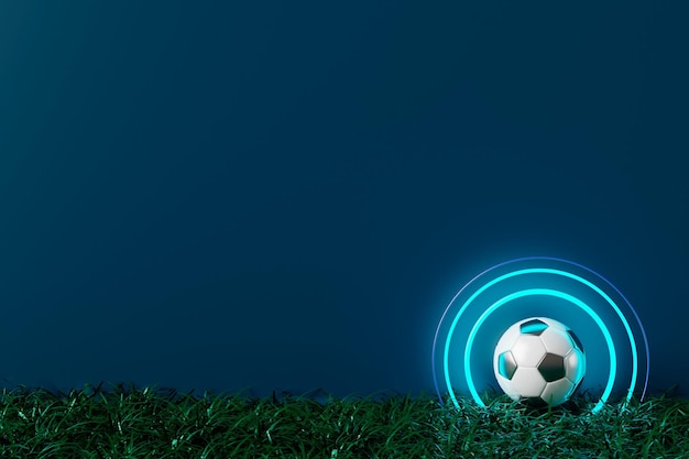 Rendu réaliste de conception d'objet de football 3d