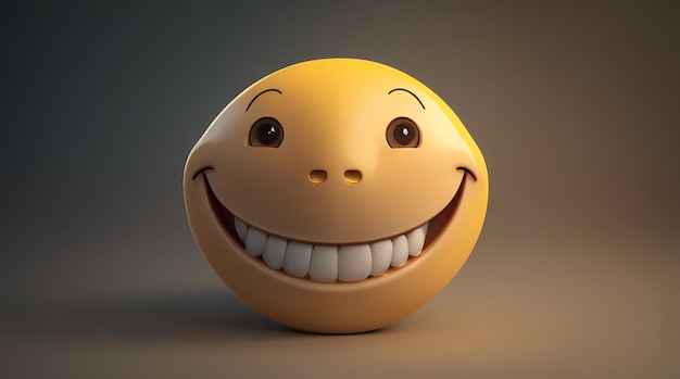 Un rendu réaliste d'un smiley