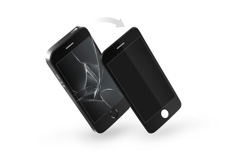 Réparation de téléphone cassé écran isolé