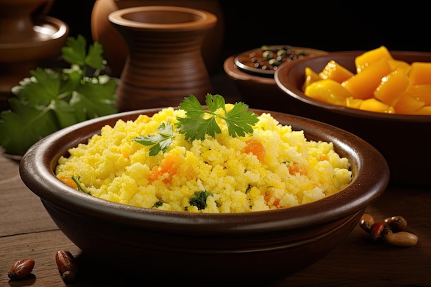 Repas de couscous de cuisine brésilienne