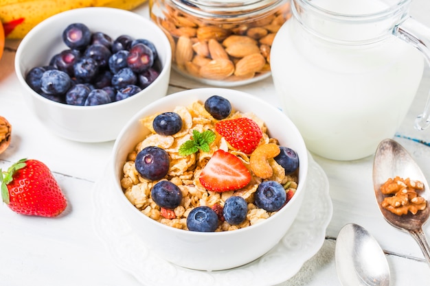 repas granola baie de lait d&#39;avoine