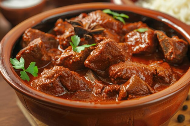 Photo le repas de rogan josh au cachemire