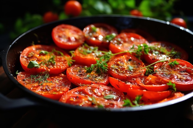 Repas santé aux tomates