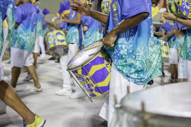 Répétition technique de l'école de samba Unidos da Tijuca au Marques de Sapucai à Rio de Janeiro