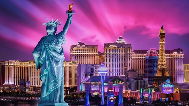 La réplique de la Statue de la Liberté à Las Vegas