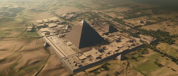 Photo une représentation artistique des pyramides