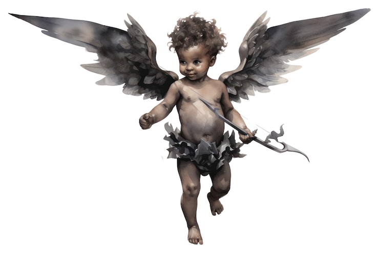 Photo représentation du bébé de l'ange cupid en png