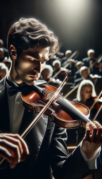 Photo une représentation élégante de violon