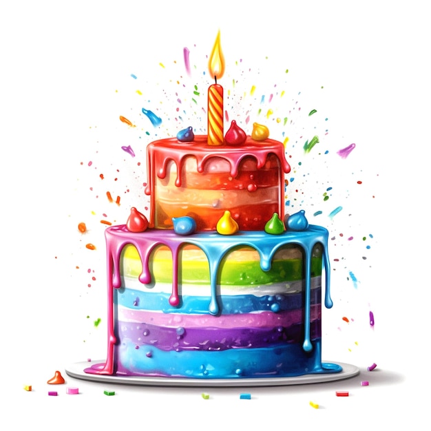 représentation d'un gâteau d'anniversaire