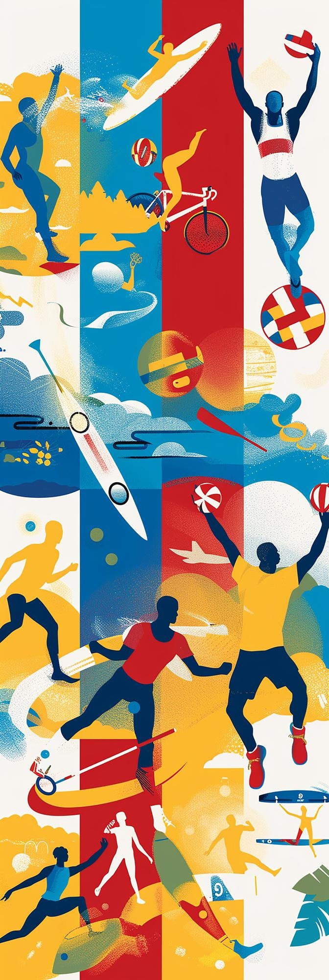 Photo représentation graphique disciplines jeux sportifs d'été