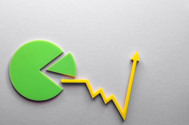 Reprise économique après la crise histogramme du concept de croissance économique de l'économie avec une a...