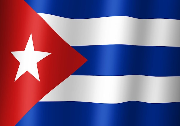 République de cuba drapeau national 3d illustration vue rapprochée