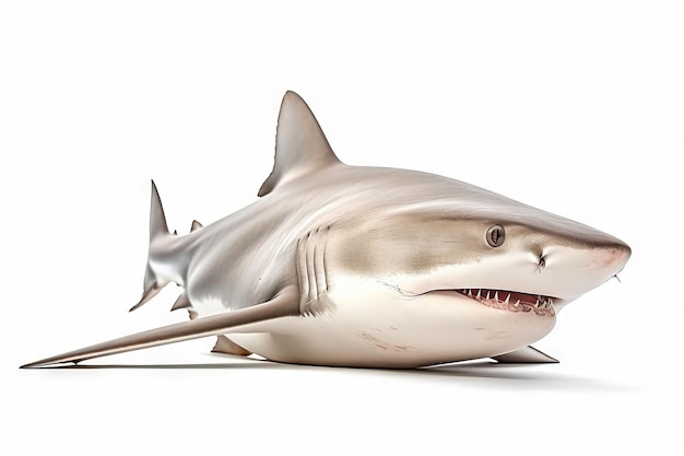Un requin avec un fond blanc