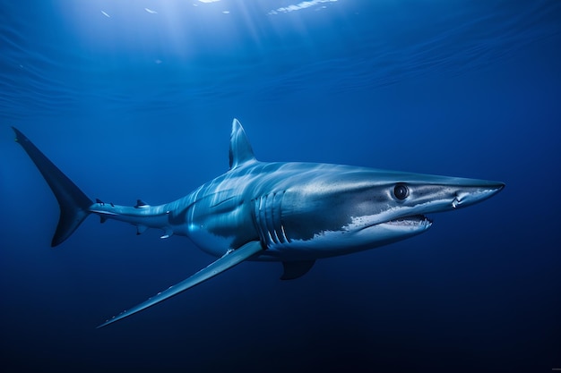 Un requin nageant dans l'océan