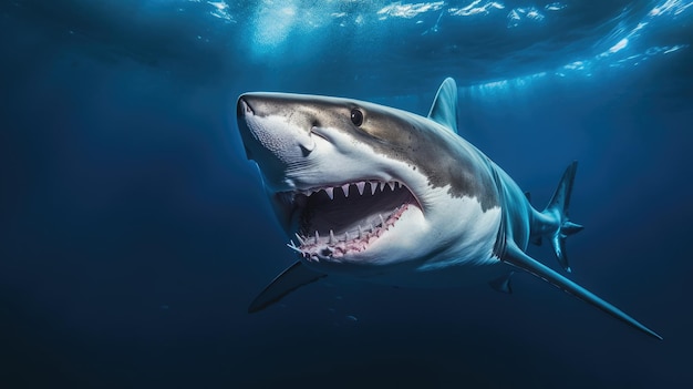 requin sous l'eau