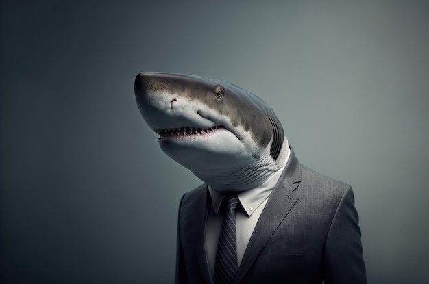 Requin vêtu d'un costume