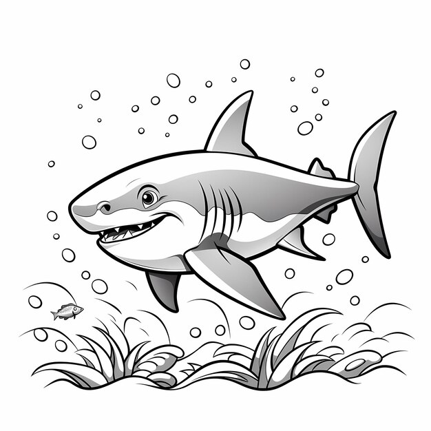 Des requins colorés Un livre de coloriage simple pour enfants avec de belles illustrations de requins