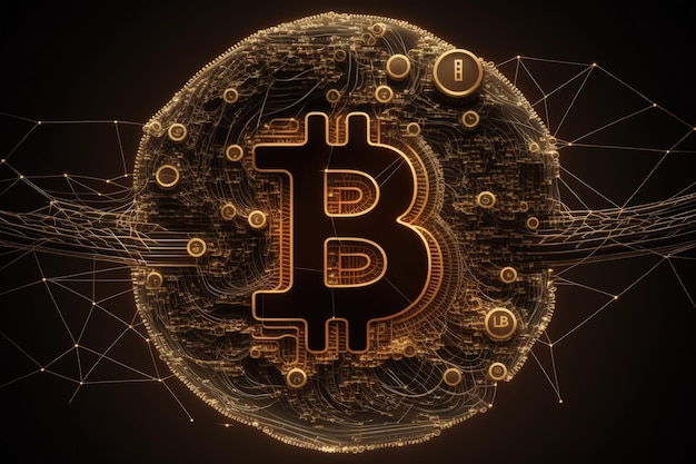 Réseau Bitcoin réseau de crypto-monnaie blockchain IA