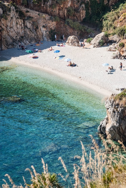 Photo réserve naturelle du zingaro, cala tonnarella dell'uzzo, sicile