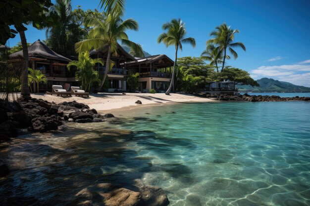 Photo resort de luxe à bophut, en thaïlande, au bord de la mer