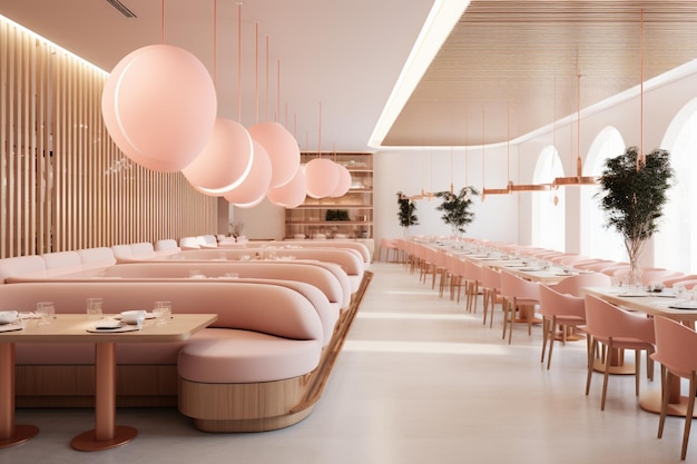 Restaurant avec un concept minimaliste