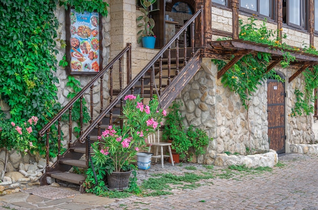 Restaurants près de la mer à Nessebar, Bulgarie