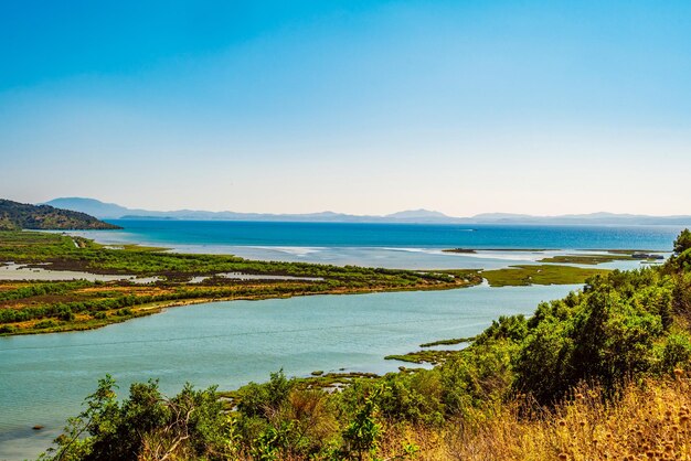 Restes de l'ancien baptistère du VIe siècle à Butrint, en Albanie Ce site archéologique est classé au patrimoine mondial de l'UNESCO.