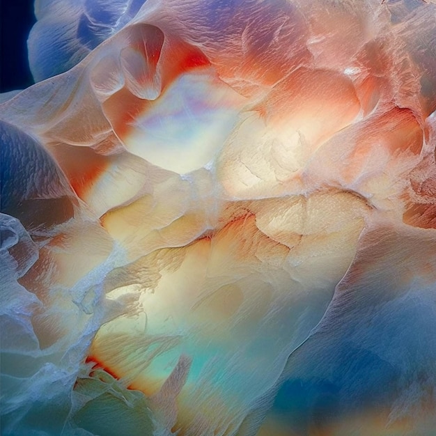 Résumé composé d'un fond opale translucide et irisé généré par l'IA