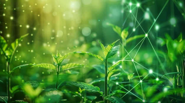 Résumé Le contexte de l'énergie verte futuriste mettant en évidence l'innovation durable