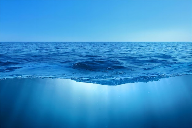 Photo résumé de l'eau entrée de surface de l'eau paysage marin sous-marin perspective plate sous l'élément de conception