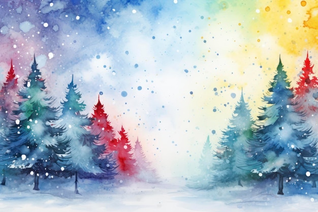 Résumé de fond aquarelle de Noël