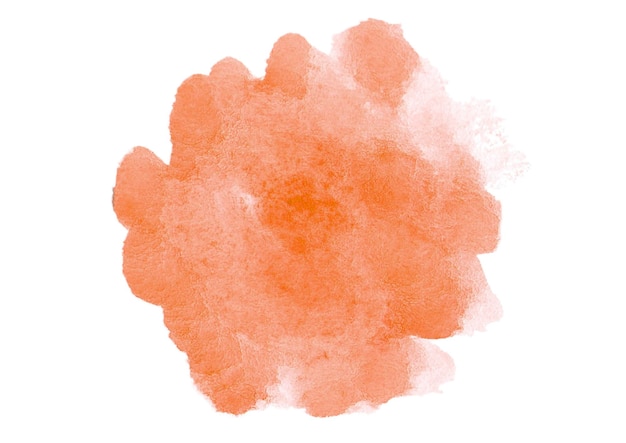 résumé, fond, aquarelle, tache, orange, couleur, isolé