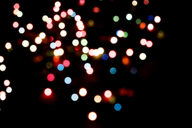 Résumé fond circulaire Bokeh de lumière de Noël horizontale