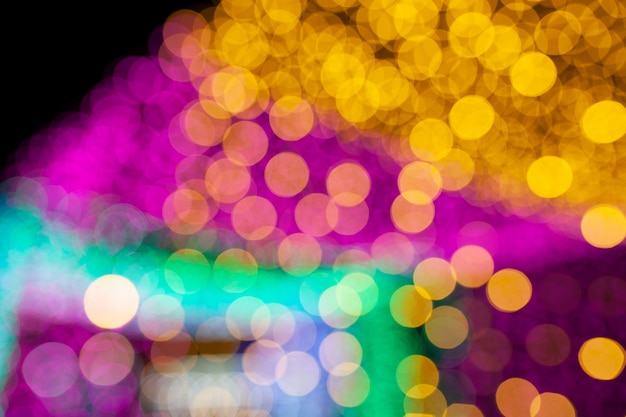 Résumé de fond clair bokeh coloré, concept de ténèbres