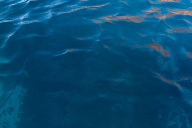 Résumé fond de l'eau mer bleue avec petite vague