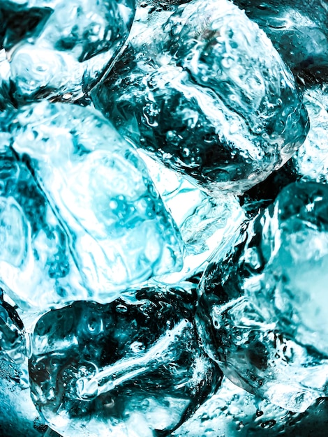 Résumé fond de glace Les glaçons se sentent frais les jours chauds La glace est indispensable en été