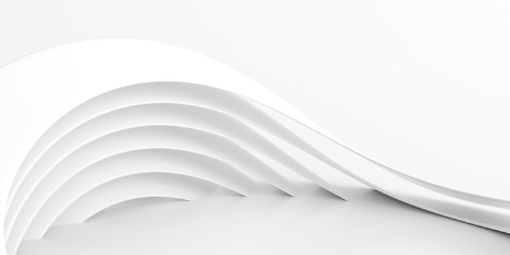 Photo résumé de fond de lignes blanches, forme dynamique minimale, rendu 3d.