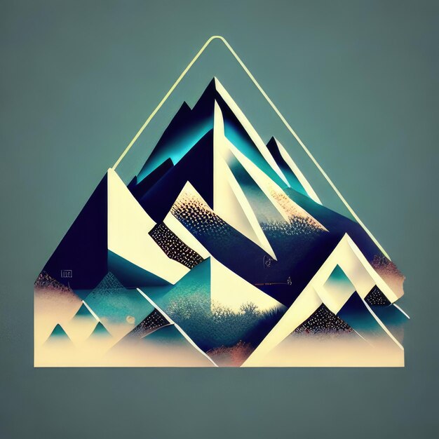 Photo résumé fond de montagnes illustration vectorielle