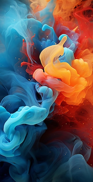 Résumé fond de peinture acrylique dans l'eau fond abstrait coloré