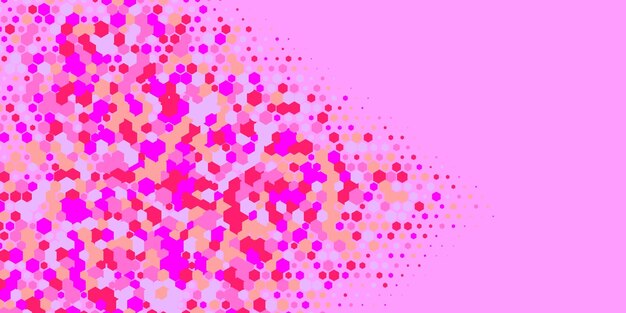 Résumé géométrique Arrière-plan multicolore en hexagone