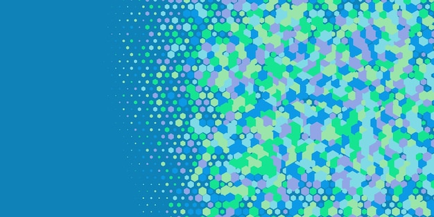 Résumé géométrique Arrière-plan multicolore en hexagone