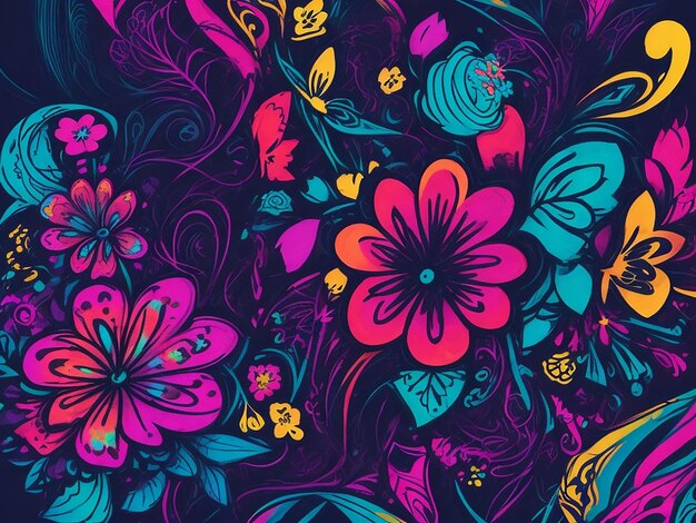 Résumé Illustration du motif des fleurs