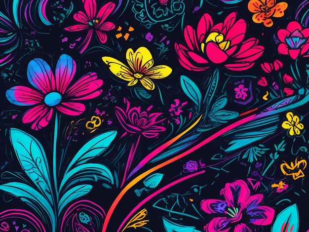 Résumé Illustration du motif des fleurs