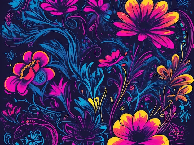 Résumé Illustration du motif des fleurs