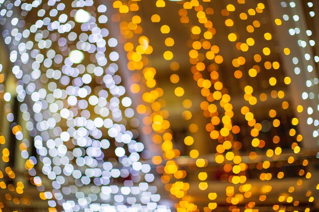 Résumé de lumière bokeh de Noël