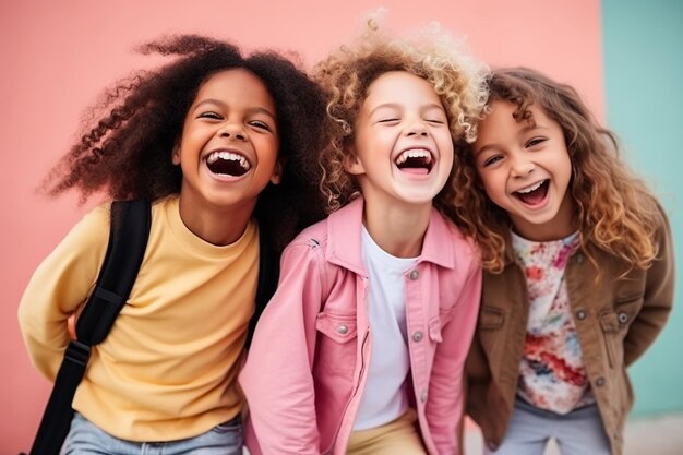 Photo un retour à l'école élégant élève l'esthétique académique