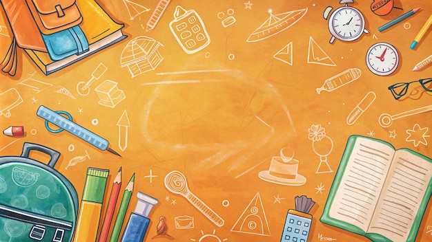 Retour à l'école Illustration de fond